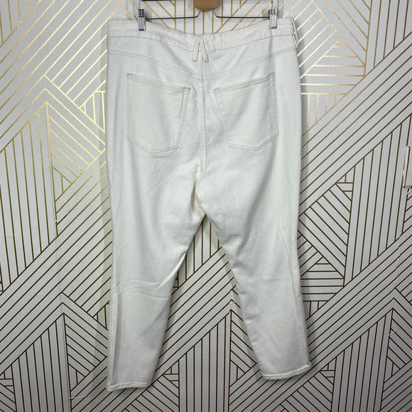 Good American Good Curve Skinny Crop Jeans Ecru - Picture 8 of 12